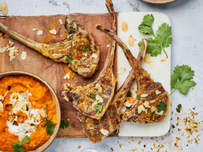 recette d'agneau cotelettes curry carottes